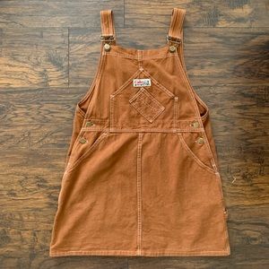 Vintage 90’s Brown Overall Mini Dress